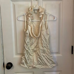 White House Black Market Ruffle-Neck Top